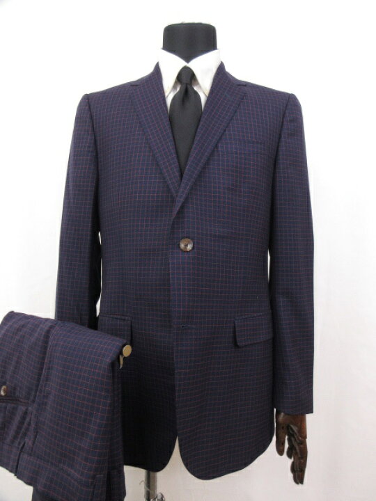 楽天市場 極美品 グッチ Gucci ケリングジャパン シングル2ボタン 格子柄 スーツ メンズ Size50r ネイビー 10hr1460 中古 クール ヴェール 楽天市場店