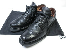 超美品 【foot the coacher フットザコーチャー】 フルブローグ トリプルソール ドレスシューズ 紳士靴 (メンズ) size7 黒 ■18MZA4548■【中古】