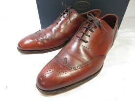 【クロケット&ジョーンズ CROCKETT&JONES】 CANTERBURY カンタベリー ドレスシューズ 紳士靴 (メンズ) size8E ブラウン系 ■15MZA4844■【中古】