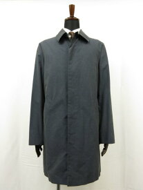 超美品【ギーブス&ホークス GIEVES & HAWKES】79-33-5163 グレンチェック柄 コットンステンカラーコート (メンズ) 40R 紺系 ■17MW3072■　【中古】