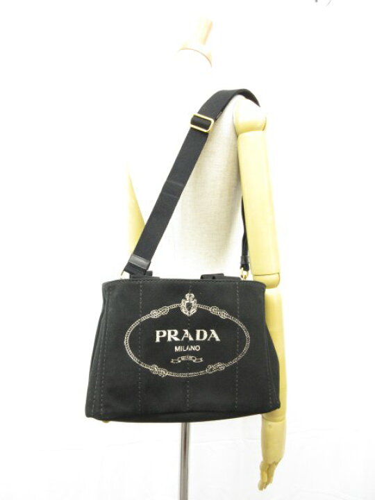 楽天市場】美品【プラダ PRADA】 カナパ ミニ キャンバス トートバッグ 