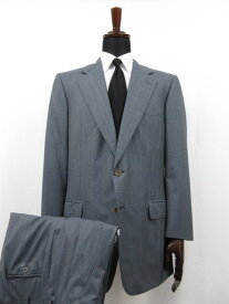 美品 【ブリオーニ Brioni】 PALATINO ウール素材 シングル2ボタン スーツ (メンズ) size52R ネイビー系 格子柄 イタリア製 ■27HR3517　【中古】