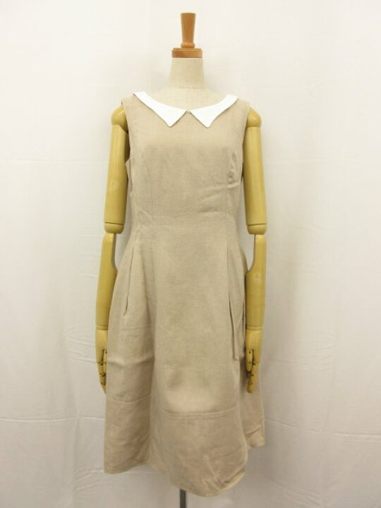 楽天市場】超美品【ルネ Rene】6626640A リネン100％ 白襟付き 2WAY 