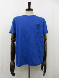 美品 【プラダ PRADA】 無地 クルーネック カットソー コットン半袖Tシャツ (メンズ) sizeXXL ブルー ACU1 2020 117 ■29MT5029■【中古】