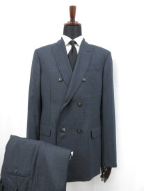 未使用品 【エンポリオアルマーニ EMPORIO ARMANI】 SARTORIAL DECO 絹混 ダブル6B 濃紺 スーツ (メンズ) 54 織柄 11VS6T 11606 ●27EMP123　【中古】