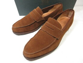 美品 【クロケット&ジョーンズ CROCKETT&JONES】 UNITED ARROWS別注 ANTON アントン ローファー 靴 (メンズ) size7E 茶系 ■18MZA4737■　【中古】