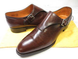 美品 【ジョンロブ JOHN LOBB】 Jermyn2 ジャーミン2 プレステージライン サイドストラップ 靴 (メンズ) size8E7000 茶系 ■18MZA4661■　【中古】