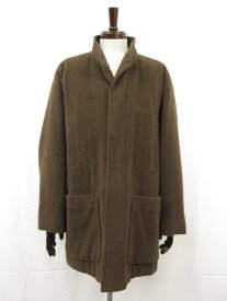 超美品【ランバンクラシック LANVIN CLASSIQUE】19-5873-858 アンゴラ混 肉厚 中綿入りコート (メンズ) size50 ブラウン系 ■17MW3084■　【中古】