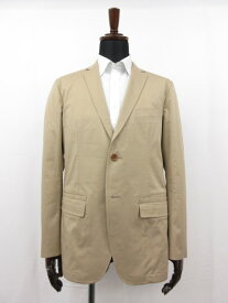 美品 【ポールスミスロンドン Paul Smith LONDON】 コットンストレッチ 2ボタン ジャケット (メンズ) sizeXL ベージュ 無地 ■28MJ9131■　【中古】