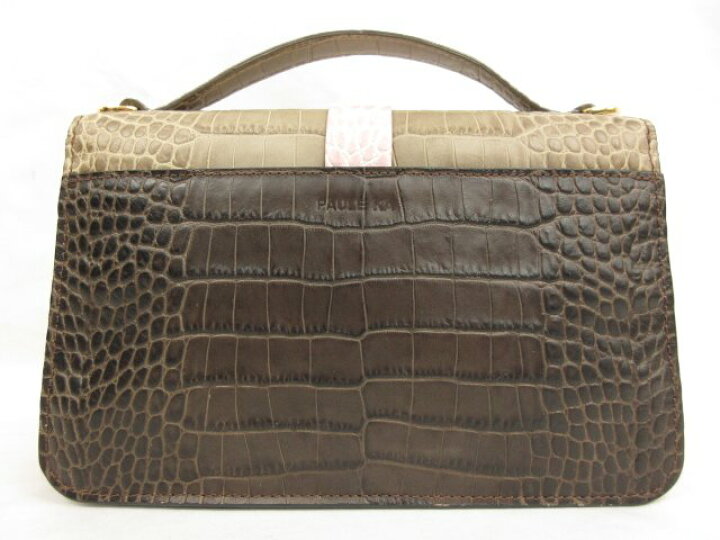 楽天市場】超美品【ポールカ PAULE KA】 クロコ型押しレザー リボン