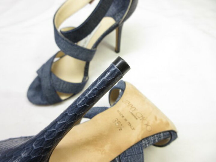 楽天市場】超美品 【ジミーチュウ JIMMY CHOO】 デニム ストラップ 