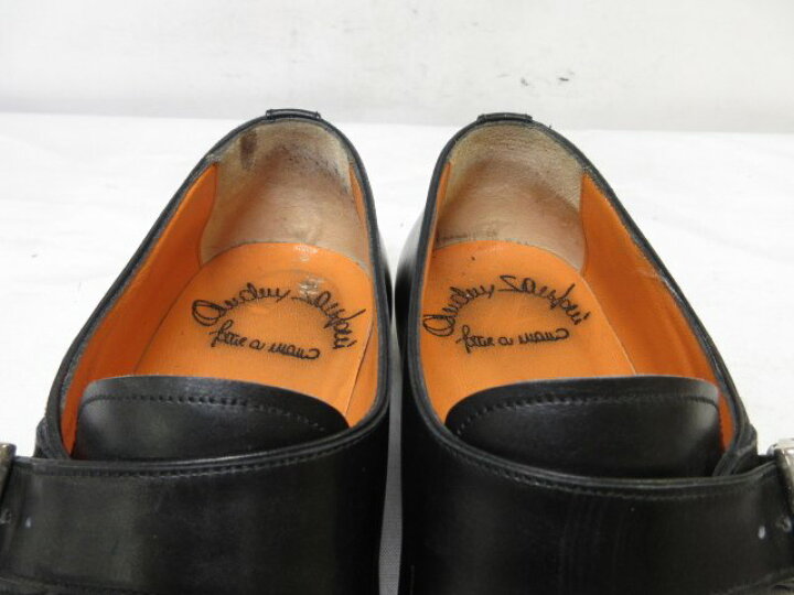 楽天市場】美品 【サントーニ Santoni】 レザー プレーントゥ モンク 