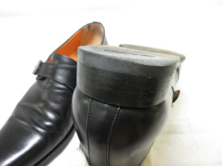 楽天市場】美品 【サントーニ Santoni】 レザー プレーントゥ モンク 