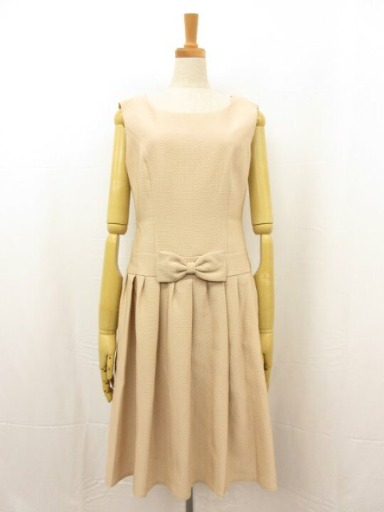 楽天市場】極美品【ルネ Rene】5246070 ウエストリボン装飾 凹凸生地 