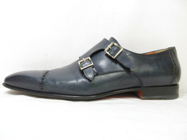楽天市場】美品 【サントーニ Santoni】 14798 レザー ダブルモンク 