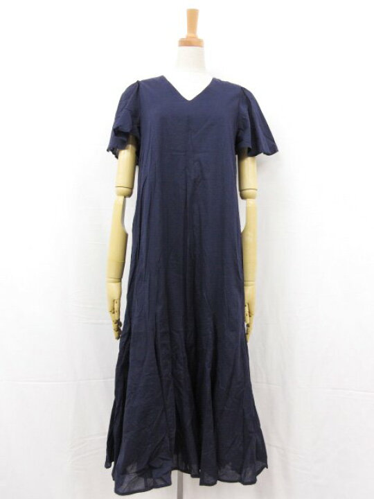 楽天市場】美品【マリハ MARIHA】コットン100％ ロング丈 Vネック 半袖 