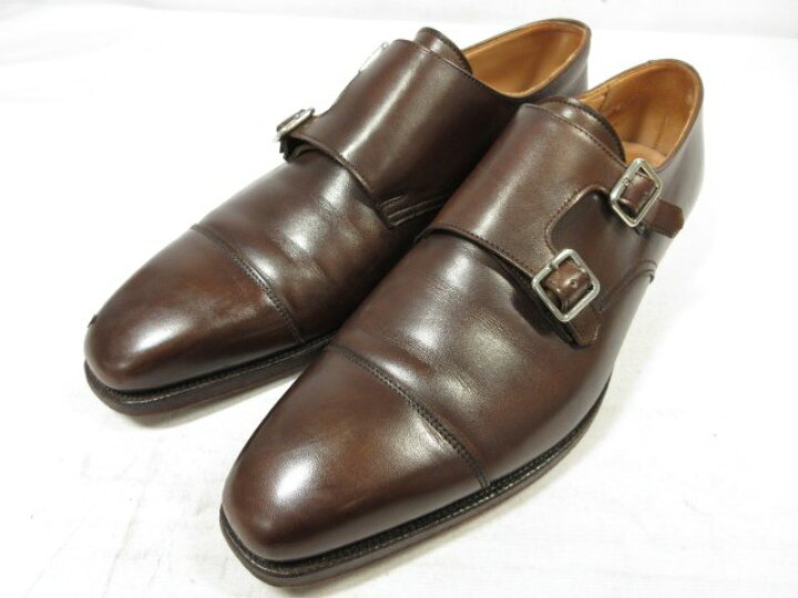 特価】Crockett&Jones LOWNDES ダブルモンク 茶 7.5E（楽天市場】美品 