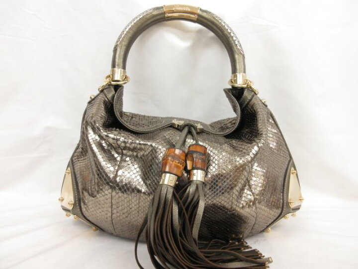 楽天市場】超美品【GUCCI グッチ】 177139 502752 インディ パイソン 