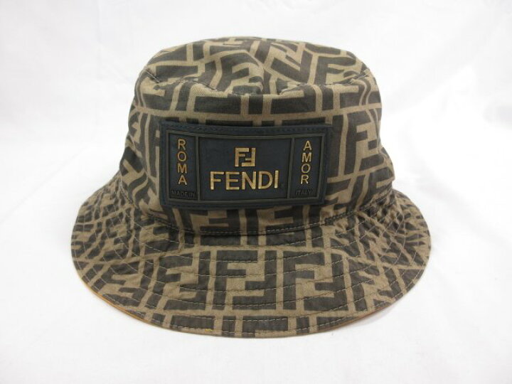楽天市場】【フェンディ FENDI】 ズッカ柄 バケハ バケットハット 帽子 