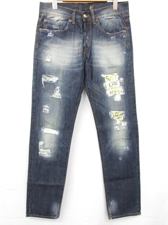 楽天市場】超美品【Just Cavalli ジャストカヴァリ】ダメージ デニム 