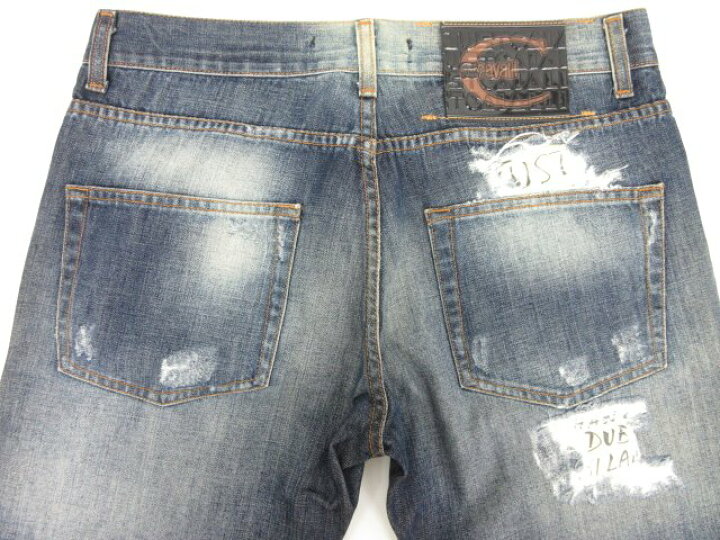 楽天市場】超美品【Just Cavalli ジャストカヴァリ】ダメージ デニム 