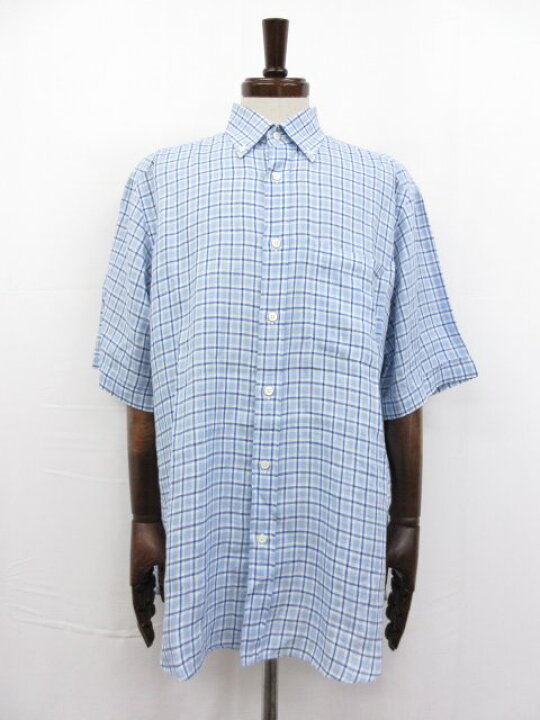 楽天市場】【ブリオーニ Brioni】 リネン100% チェック柄 ボタンダウン 