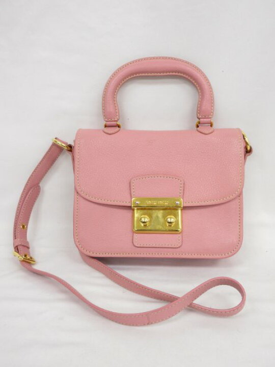 楽天市場】美品 【ミュウミュウ miu miu】 マドラス レザーショルダー 