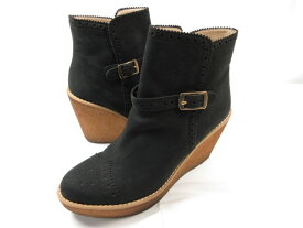 超美品 【STELLA McCARTNEY ステラマッカートニー】 327005 ウェッジソール ブーツ 靴 (レディース) size38 ブラック ◯30LZ4829◯　【中古】