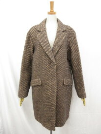 アーカイヴ 極美品【ユーバイウンガロ】448-57084 アルパカ×モヘア混 肉厚 チェスターコート(レディース)38 ピンクブラウン系◯17LW1633◯　【中古】