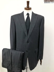 美品【エルメネジルドゼニア Ermenegildo Zegna】 TROFEO シングル2ボタンスーツ (メンズ) size54相当 グレー系 ストライプ柄 ◯33RMS1453【中古】
