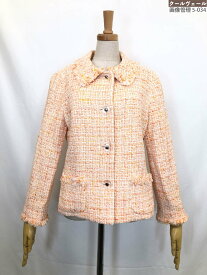 超美品【MUSEE DUJI ミューゼドウジ】JE342-01-42109JA サマーツイードジャケット (レディース) size40 オレンジ系 ◇17LJ1345◇　【中古】