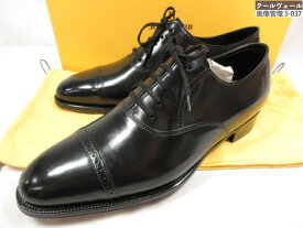 未使用 【ジョンロブ JOHN LOBB】 フィリップ2 PHILIP2 パンチドキャップトゥ 内羽根 シューズ 靴 (メンズ) size6D7000 黒 ◇37MZA8207◇　【中古】