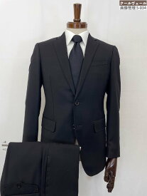 超美品【スーツカンパニー THE SUIT COMPANY】236200 シングル2ボタン スーツ (メンズ) size165cm-8DROP 黒無地 冠婚葬祭 ◇35RMS2661◇　【中古】