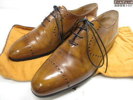 美品 【ベルルッティ Berluti】 アレッサンドロ ホールカット レザーシューズ 紳士靴 (メンズ) size7 ブラウンパティーヌ ◇37MZA8400◇　【中古】