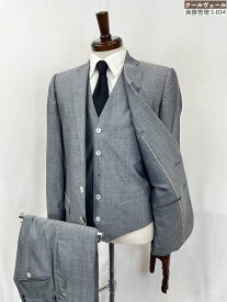 超美品【ドルチェアンドガッバーナ】G1XLMT MARTINI シルク混 シングル2ボタン 織柄 3ピーススーツ (メンズ) 44/7R グレー系 ◇35RMS2958◇　【中古】