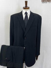 【GIORGIO ARMANI ジョルジオアルマーニ】 シングル2ボタンスーツ (メンズ) ブラック 黒無地 イタリア製 ◇33RMS2160◇　【中古】