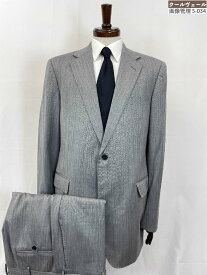 【ポロラルフローレン POLO RALPH LAUREN】シングル2ボタン ヘリンボーン柄 スーツ (メンズ) size52 グレー系 イタリア製 ◇35RMS2980◇　【中古】