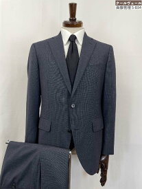 【スーツカンパニー THE SUIT COMPANY】186134 バルベラ生地 シングル2ボタン 織柄 スーツ (メンズ) 170cm-6DROP グレー系 ◇35RMS2917◇　【中古】