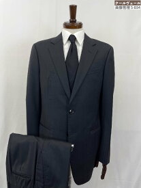 【アルマーニコレツィオーニ ARMANI COLLEZIONI】2B51CA シングル2ボタン ストライプ スーツ (メンズ) size50/R ブラック系 ◇35RMS2947◇【中古】