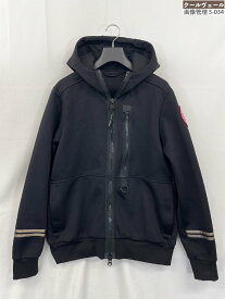 超美品【カナダグース CANADA GOOSE】3320800010 裏起毛 フード付 ジップアップパーカー ブルゾン (メンズ) M ブラック 6700M ◇17MB5264◇　【中古】