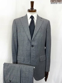美品 【Ermenegildo Zegna エルメネジルドゼニア】25M22Y シングル2ボタン スーツ (メンズ) size7-46C グレー系 格子柄 ◇35RMS3095◇　【中古】