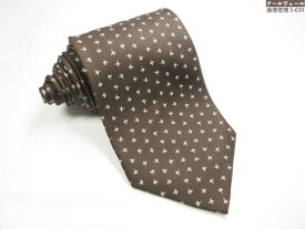 未使用【マリネッラ E.MARINELLA】 お洒落なプリント柄♪ シルクネクタイ (メンズ) ブラウン系 イタリア製 ◇39MM9359◇【中古】