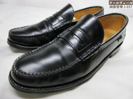 【パラブーツ Paraboot】 コインローファー スリッポン Uチップ レザー 紳士靴 (メンズ) size9.5 ブラッ…