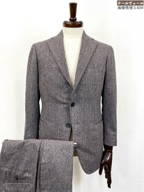 美品【サルトリアリングマイスター】RP022F06 バルベラ生地 3B段返り スーツ(メンズ)42～44相当 グレー系 ヘリンボーン風織柄★35RMS3344★　【中古】