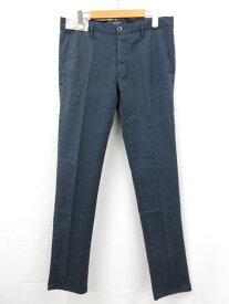 未使用【インコテックス INCOTEX】12S100 90664 829 定価38500円 ガーメントダイストレッチギャバジンチノパンツ(メンズ)35 紺★10SLP0657　【中古】