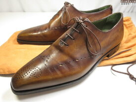 美品 【ベルルッティ Berluti】 デムジュール メダリオン ホールカットレザーシューズ パティーヌ (メンズ)size7.5 ブラウン ★37MZB0312★　【中古】