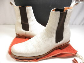 超美品 【ジンターラ Zintala】 サイドゴアブーツ 希少ペッカリーレザー PEKKARY (メンズ) size40 アイボリー ★37MZB0349★　【中古】