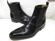 超美品【コルティナ CORTINA】サイドゴアブーツ パンチドキャップトゥ (メンズ) size6 ブラック ◎37MZB0…
