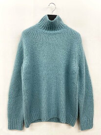 未使用【ブリオーニ Brioni】UMU70L O1K04 4900 シルク混カシミヤ ローゲージ ハイネックニット(メンズ)size50 ライトブルー◎11HTB0079◎　【中古】