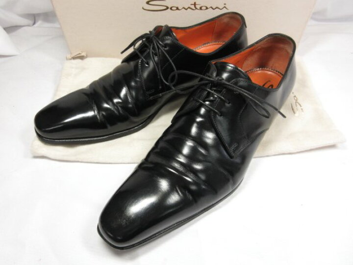 楽天市場】美品 【サントーニ Santoni】 16053 外羽根 プレーントゥ 